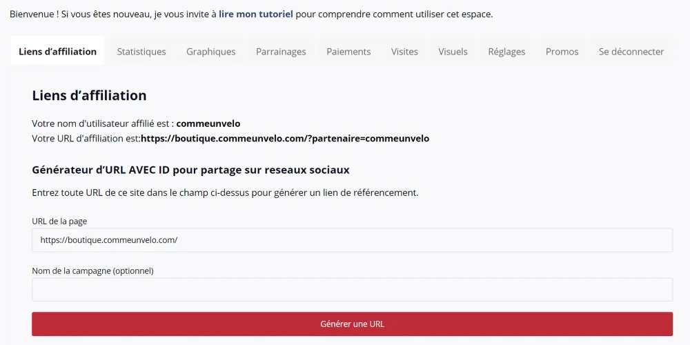 Accueil de la partie Ambassadeur
