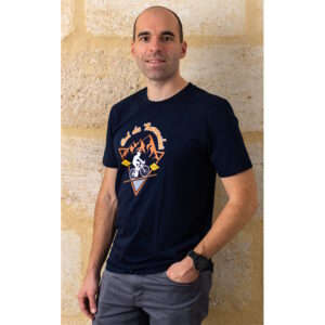 T-shirt - French Navy - Col Tourmalet blanc