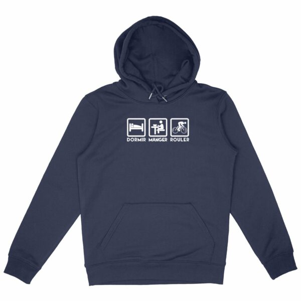 face_marine_1 sweat capuche lifestyle Dormir Manger Rouler - clair